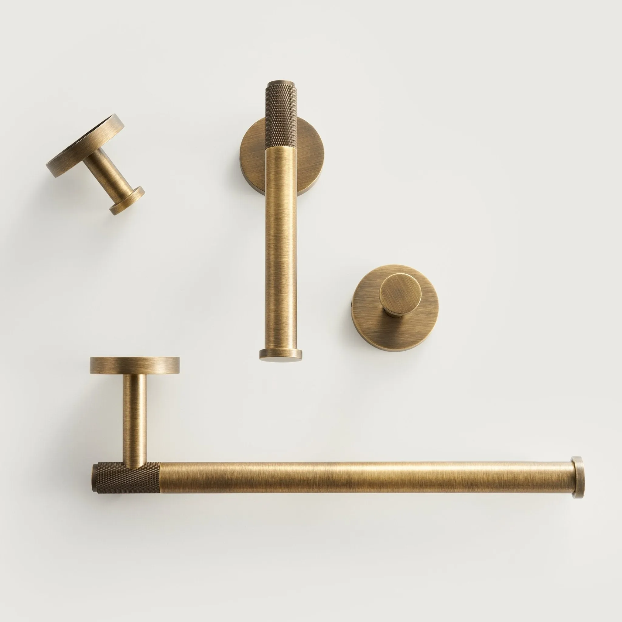 KRAM Knurled Solid Brass Hand Towel Rail