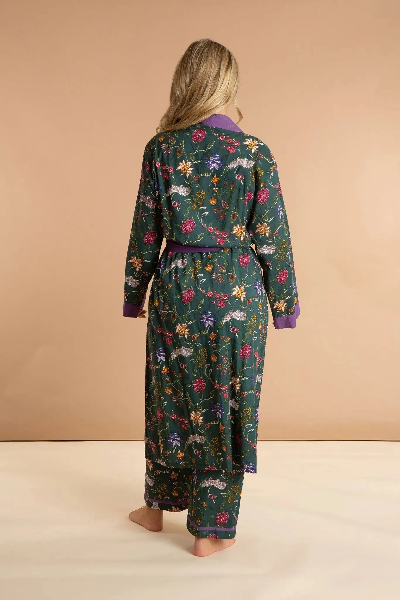 Lavender Fields Women's Floral Cotton Robe