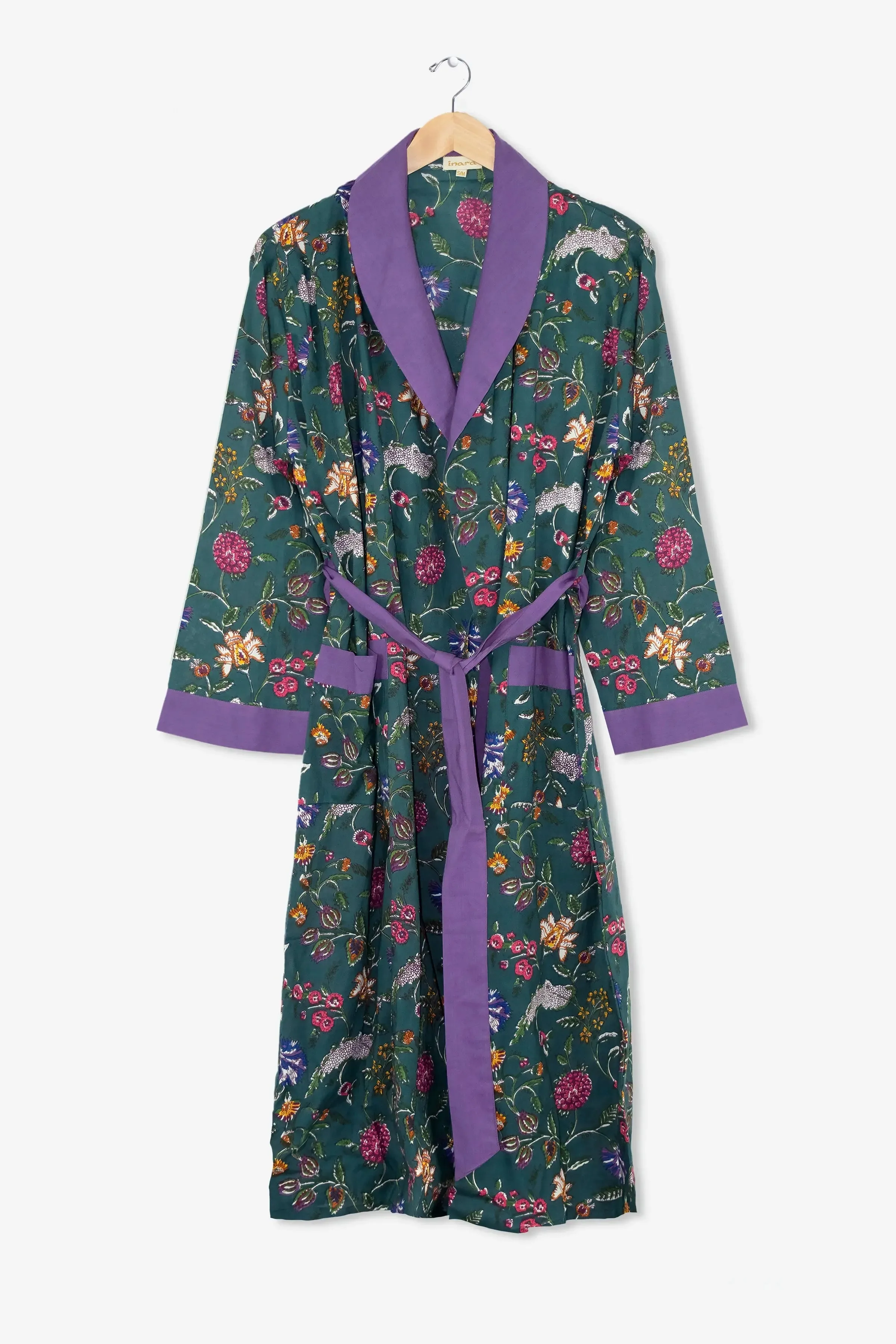 Lavender Fields Women's Floral Cotton Robe