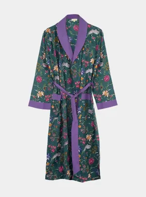 Lavender Fields Women's Floral Cotton Robe