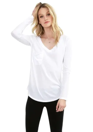 Long Sleeve Boyfriend V-Neck Tee