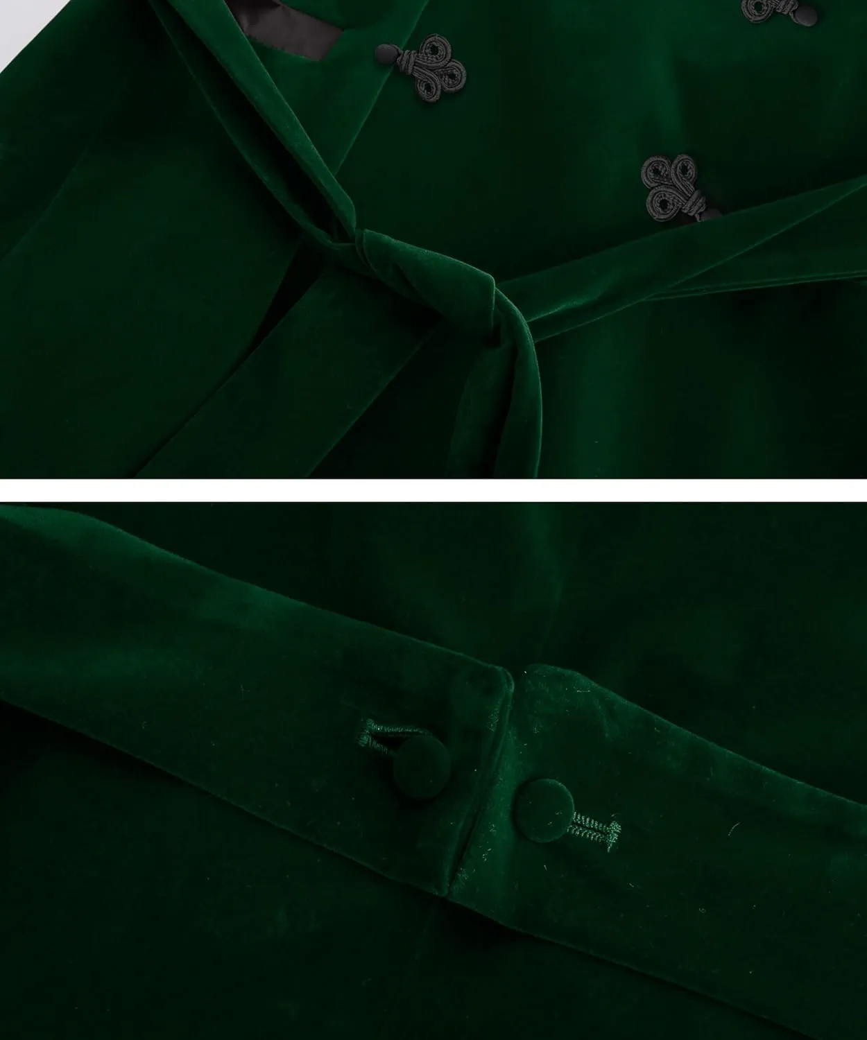 Men's Long Velvet Smoking Robe Double Breasted Jacket Blazer with Belt for Dinner Wedding Party