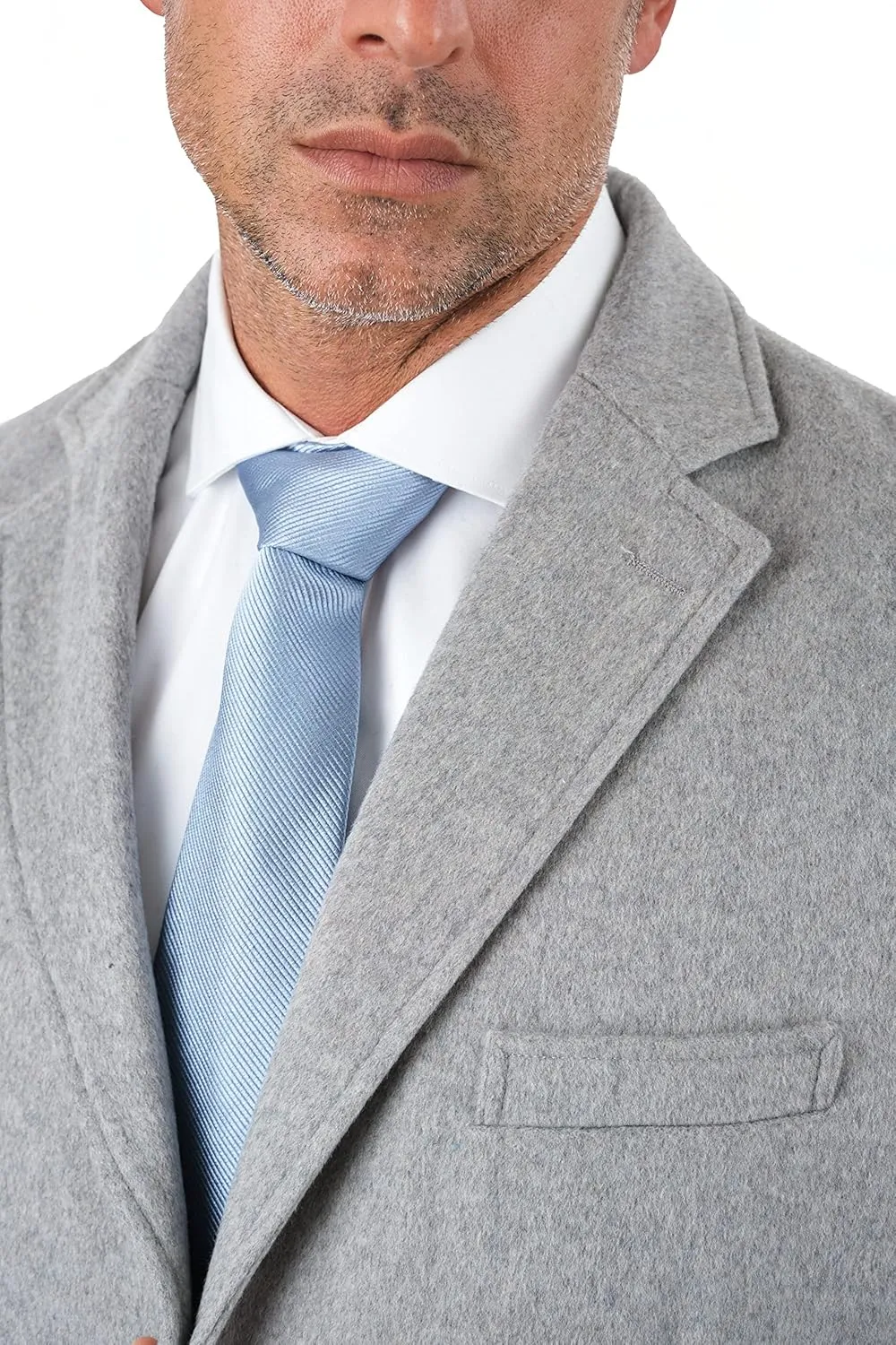 Men's Wool Cashmere Single Breasted Full Length Overcoat Top Coat