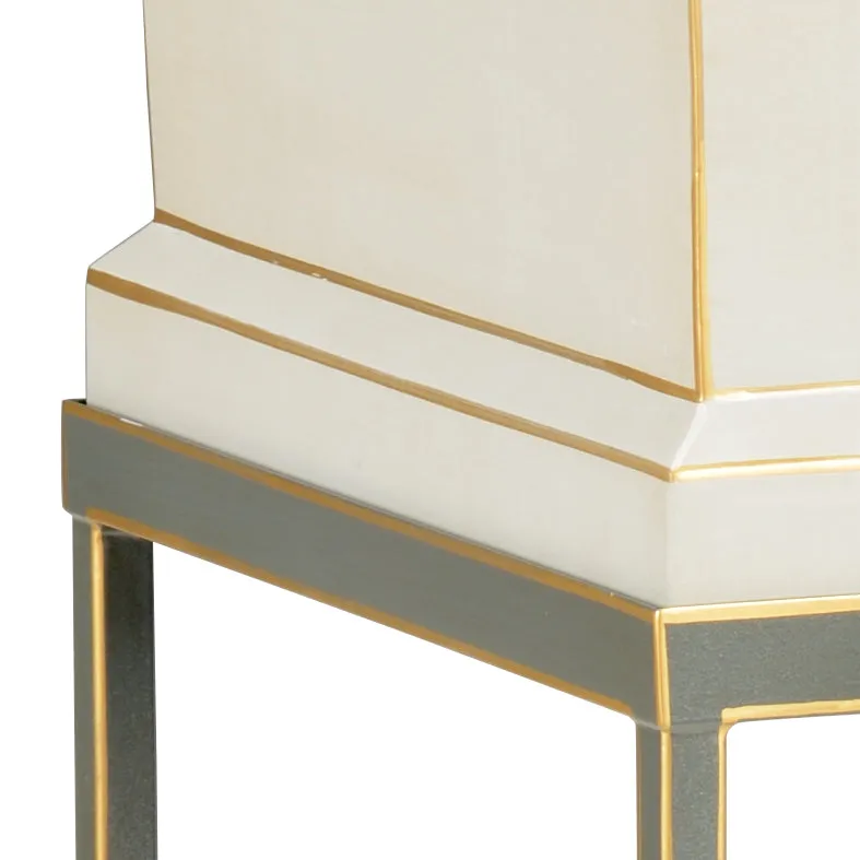 Morrow Tole Planter-Gray