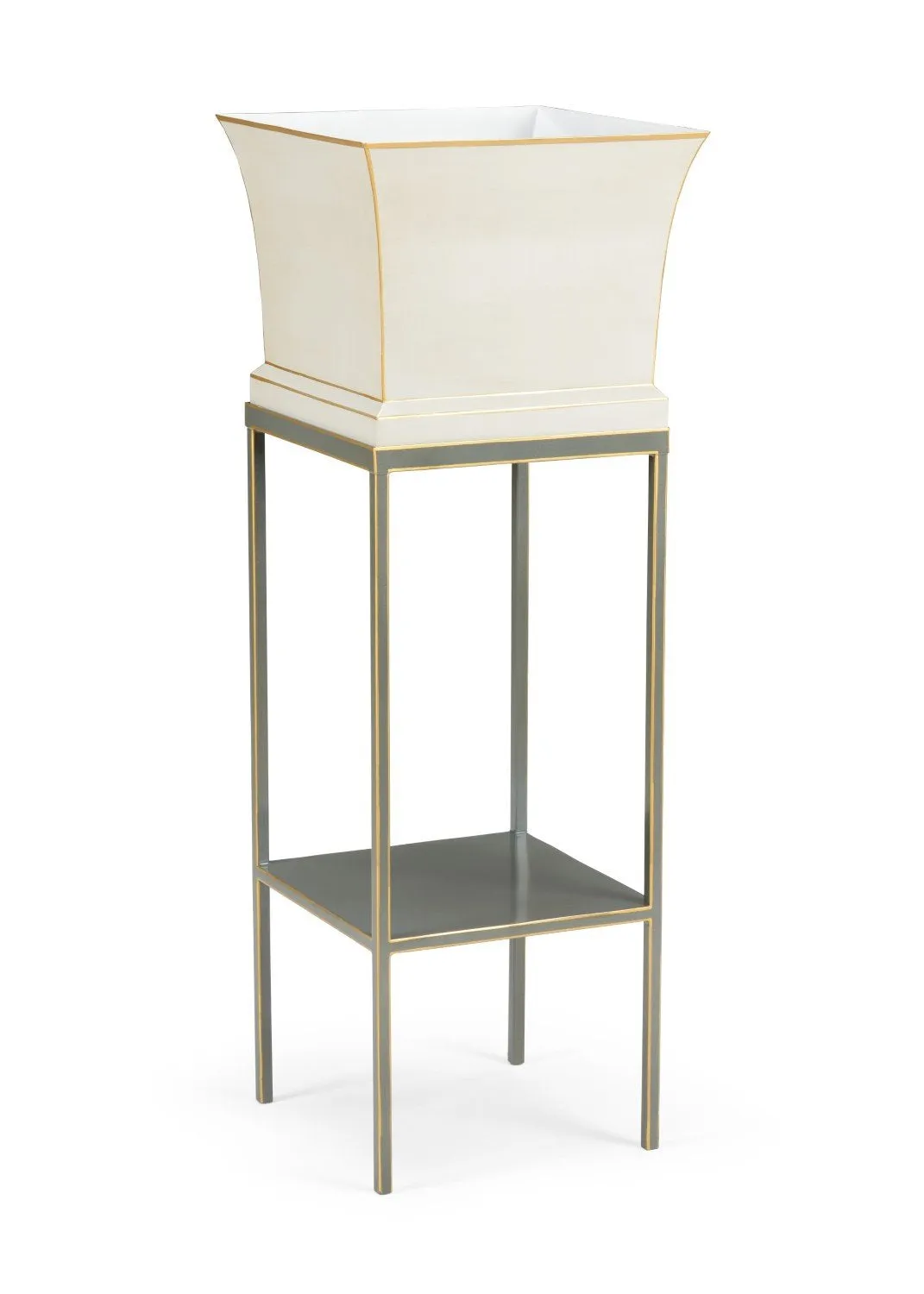 Morrow Tole Planter-Gray