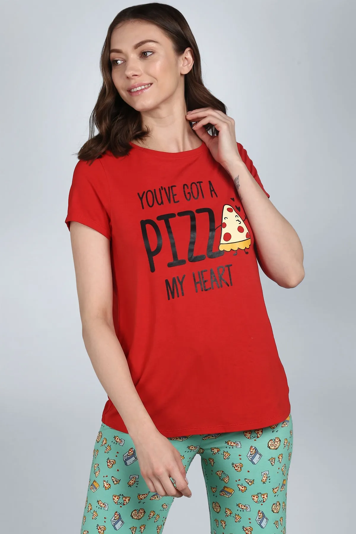 Pizza My Heart Capri Set