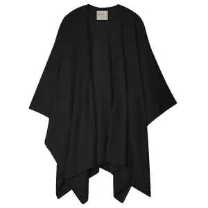 Plain Cashmere Wrap in Black