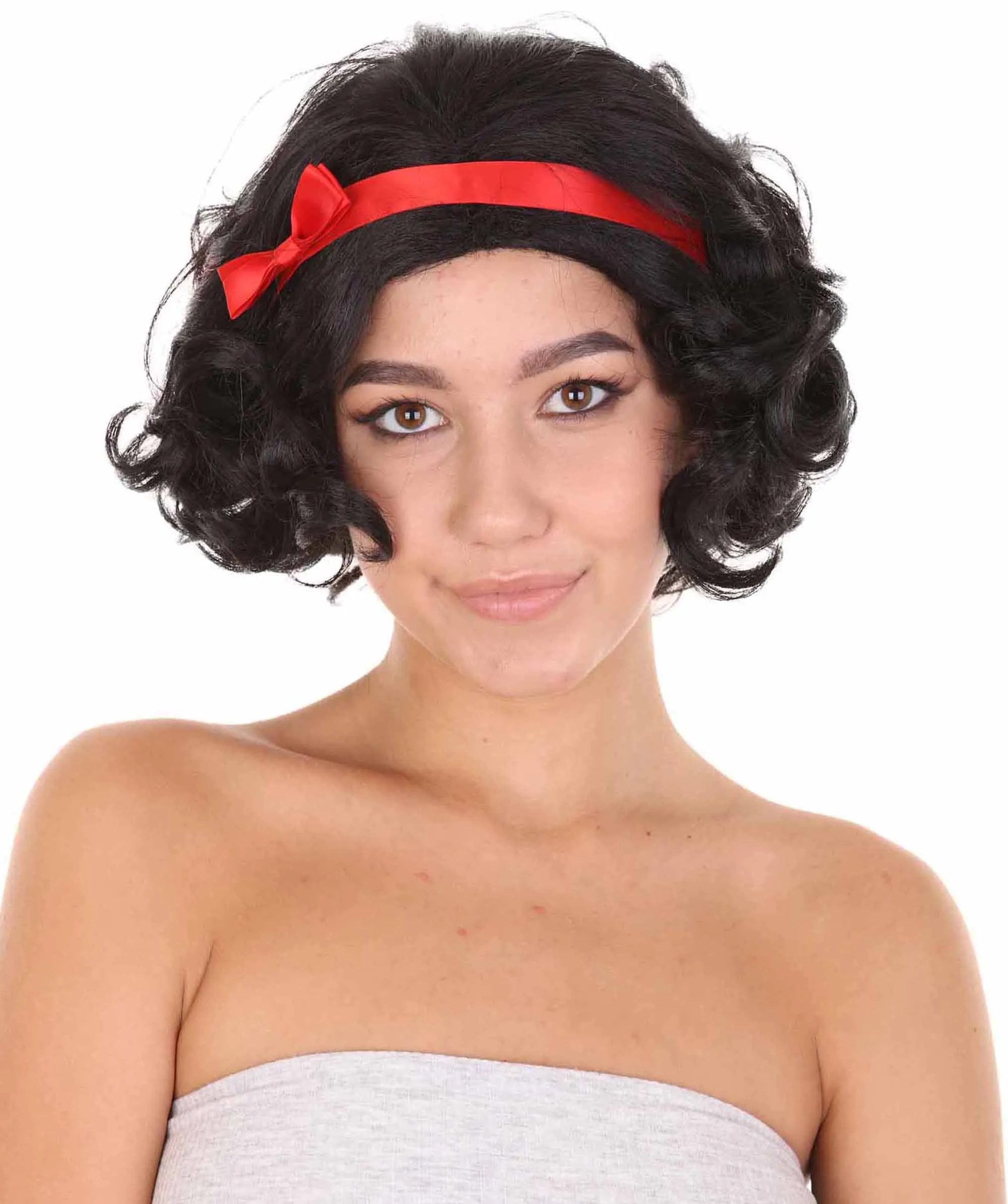Princess Womens Wig | Black Short Queen Wig | Premium Breathable Capless Cap