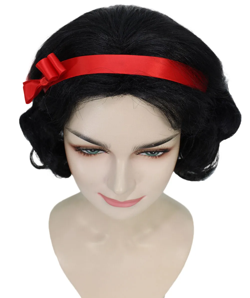 Princess Womens Wig | Black Short Queen Wig | Premium Breathable Capless Cap