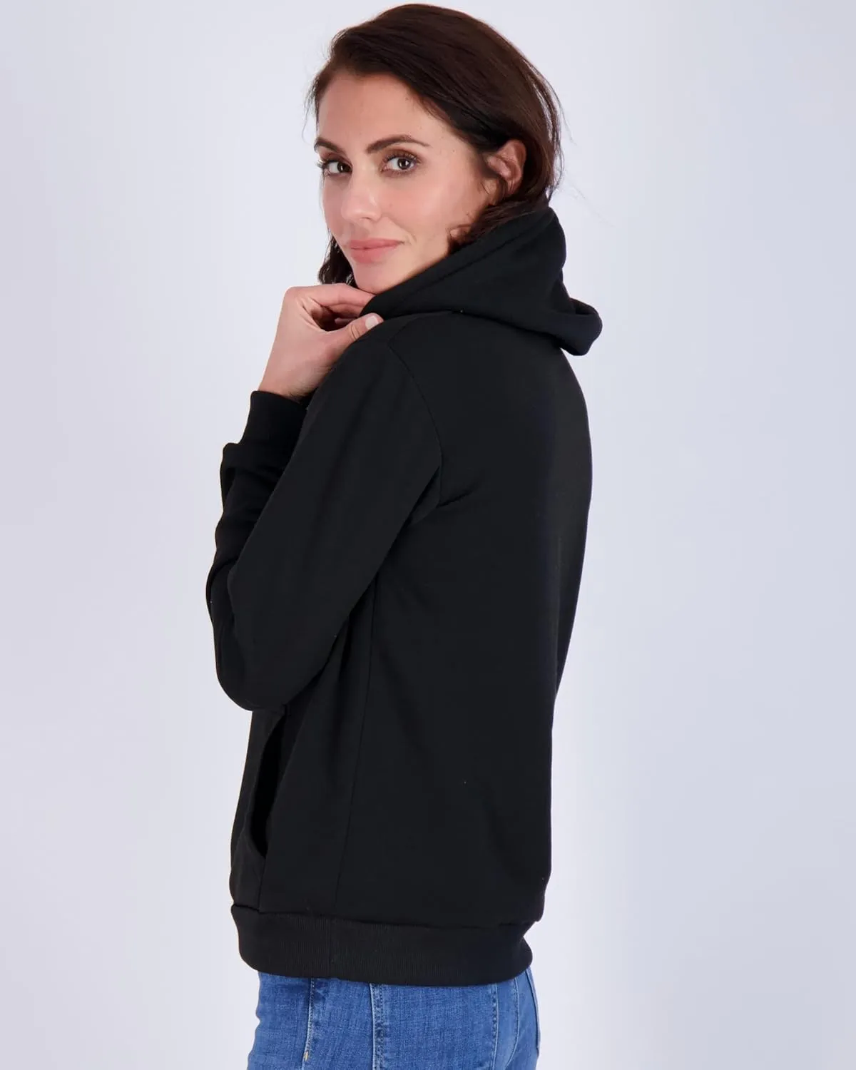 Real Essentials 3 Pack: Women's Fleece Long-Sleeve Pullover Hoodie Active Sweatshirt Kangaroo Pocket - (Available In Plus)