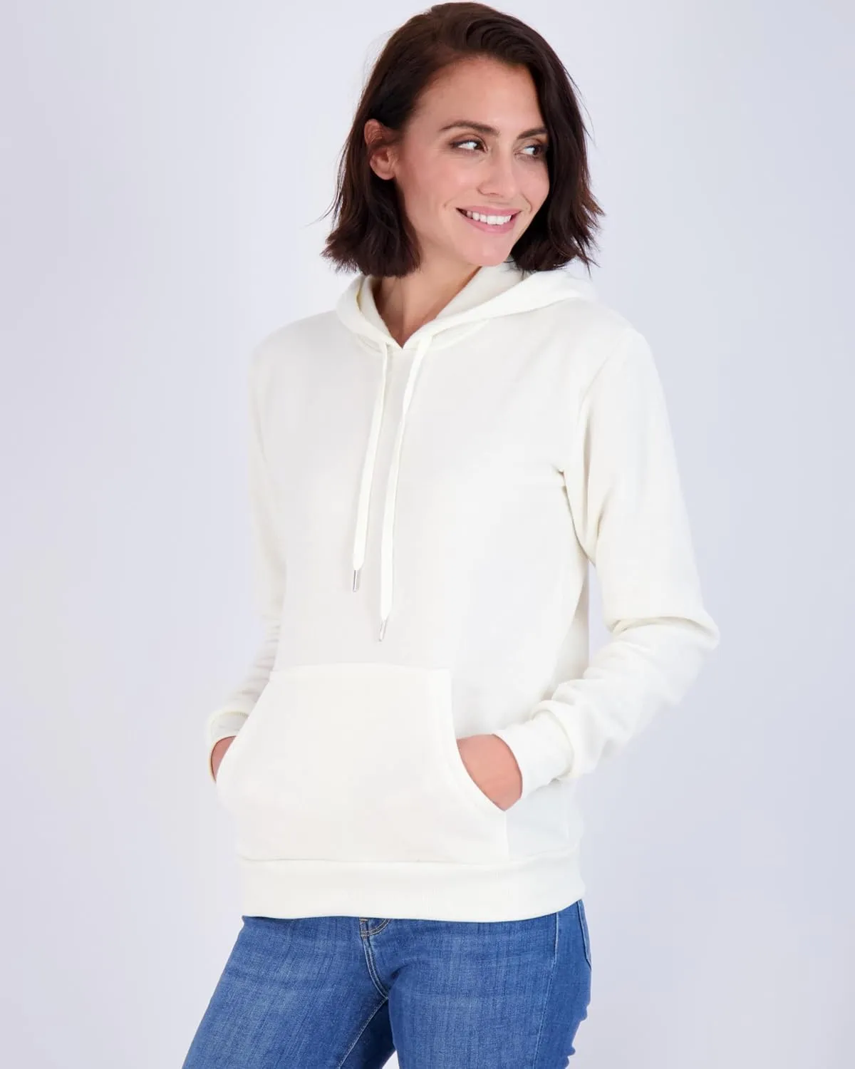 Real Essentials 3 Pack: Women's Fleece Long-Sleeve Pullover Hoodie Active Sweatshirt Kangaroo Pocket - (Available In Plus)