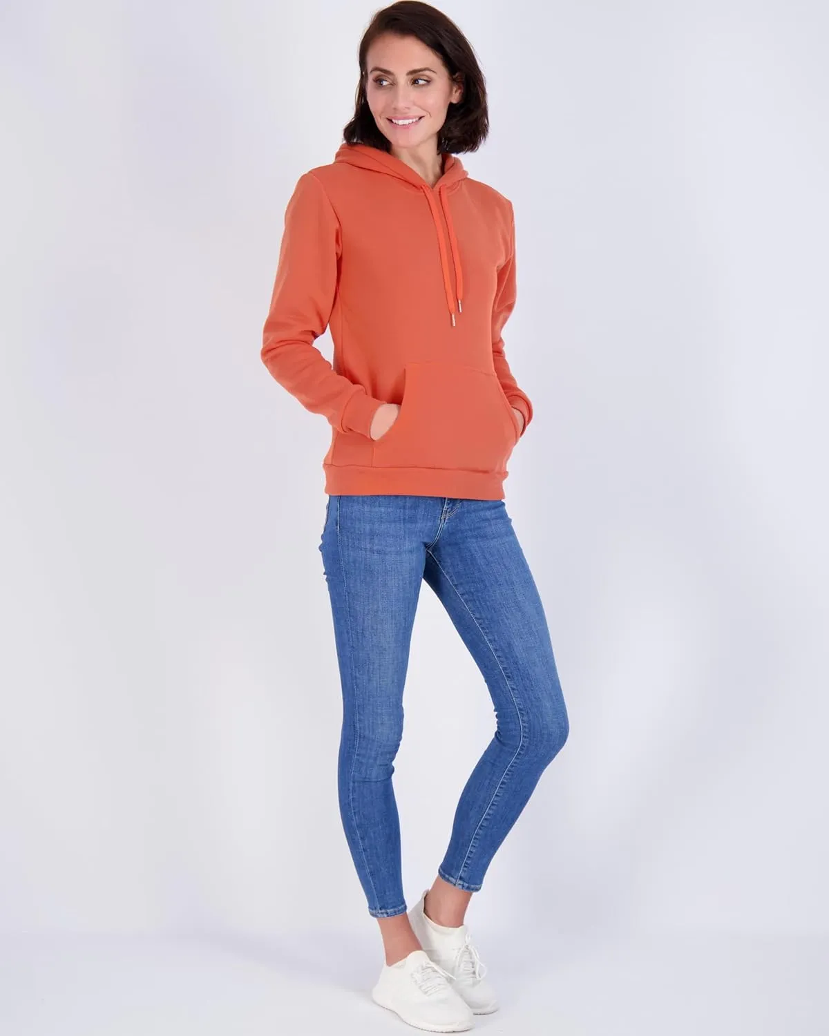 Real Essentials 3 Pack: Women's Fleece Long-Sleeve Pullover Hoodie Active Sweatshirt Kangaroo Pocket - (Available In Plus)