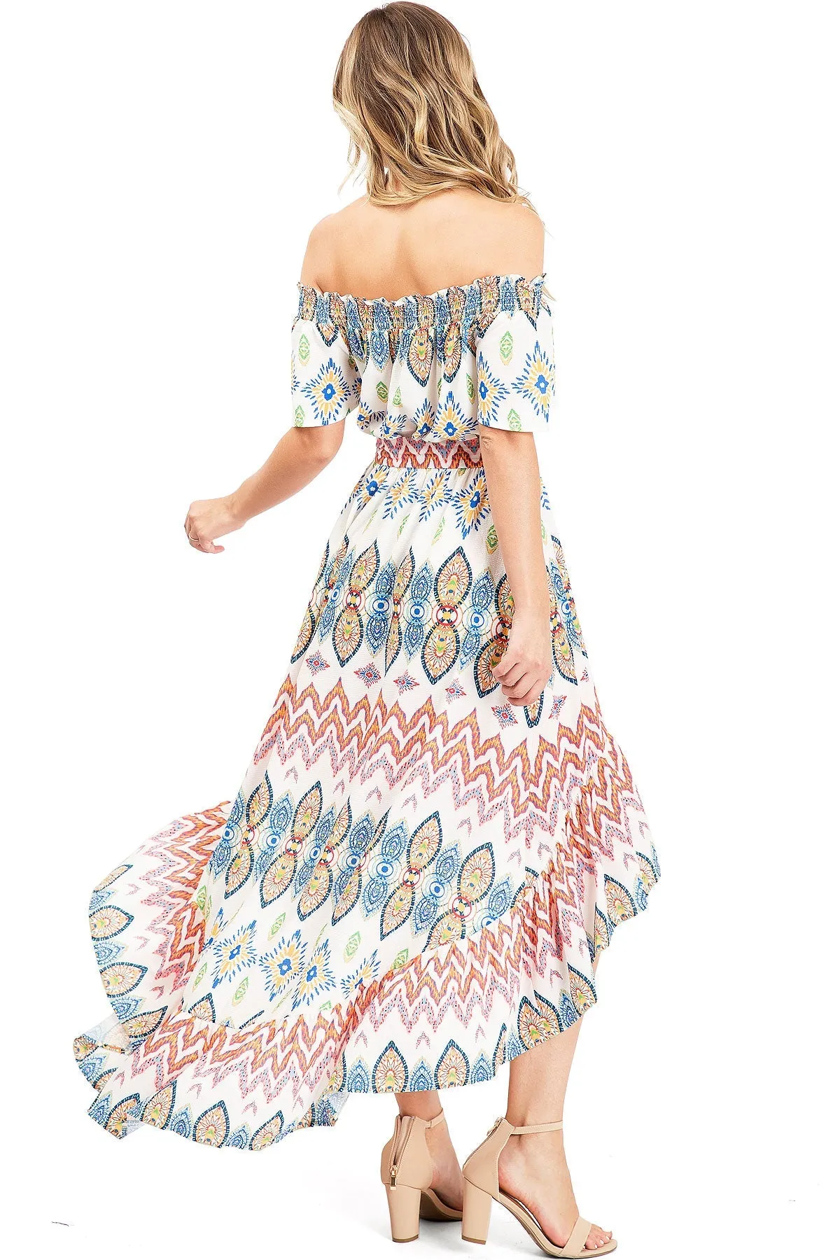 Rising Sun Hi-Lo Dress