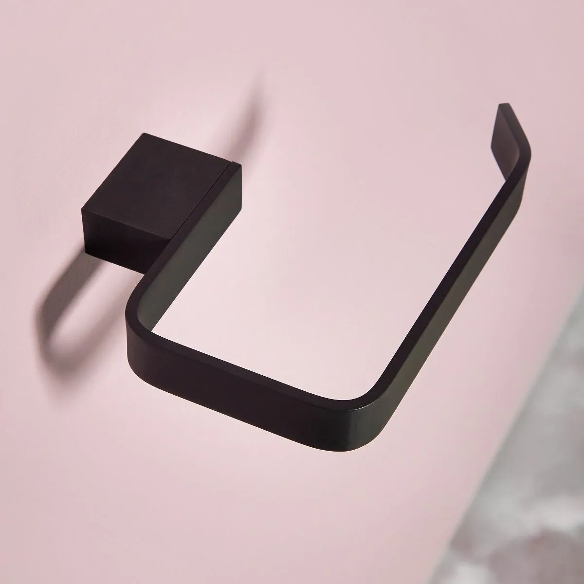 Scudo Mono Wall Mounted Toilet Paper Holder in Matt Black - MONOACC-005