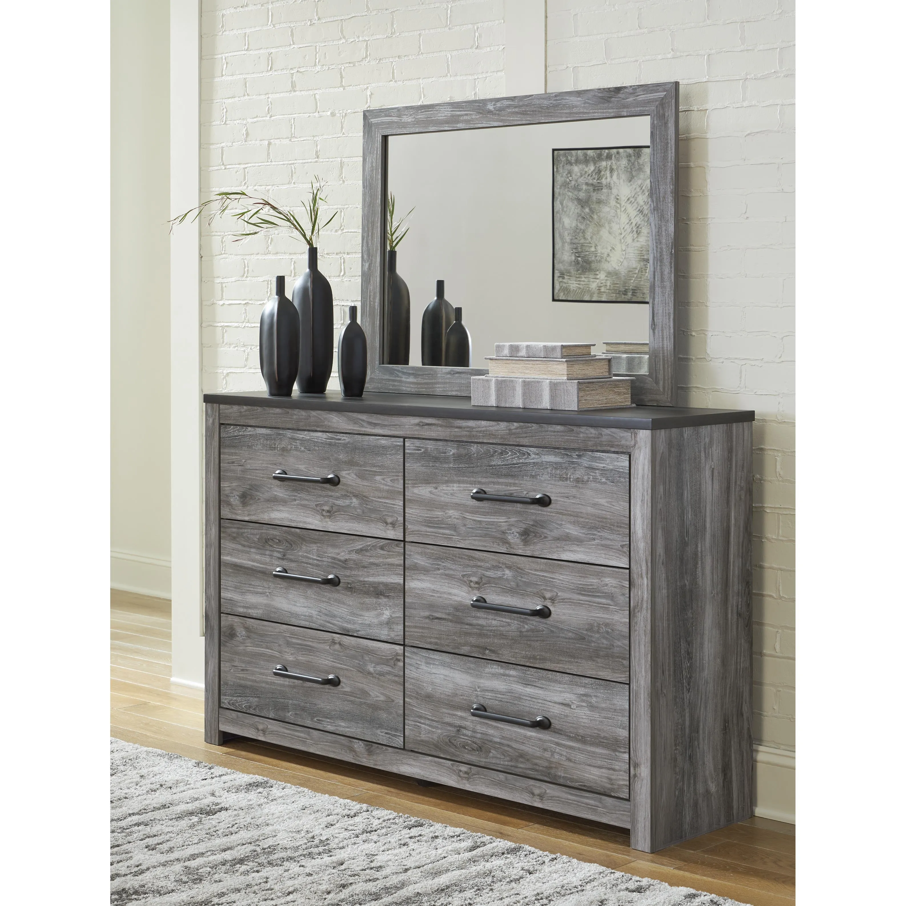 Signature Design by Ashley Bronyan 6-Drawer Dresser with Mirror B1290-31/B1290-36