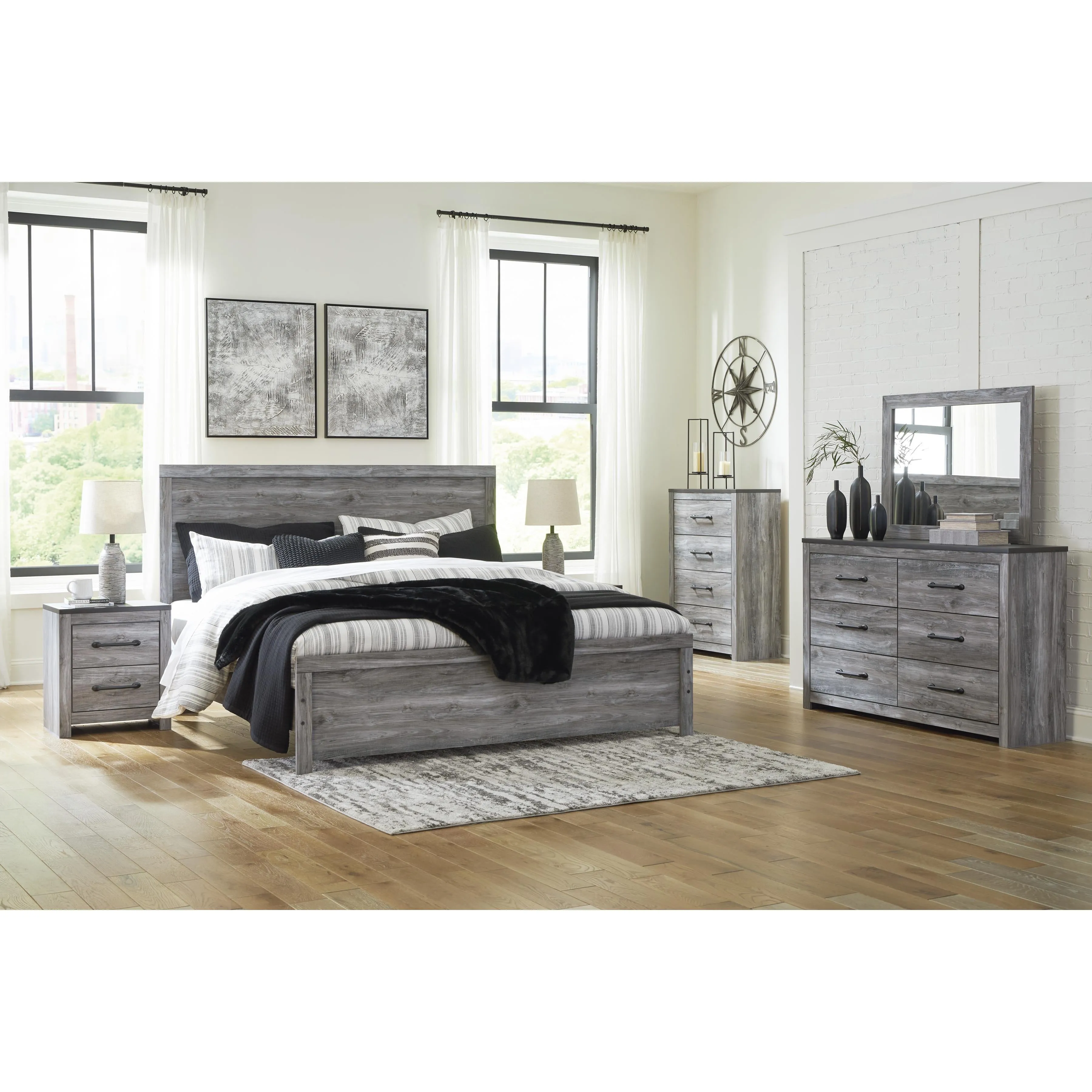 Signature Design by Ashley Bronyan 6-Drawer Dresser with Mirror B1290-31/B1290-36