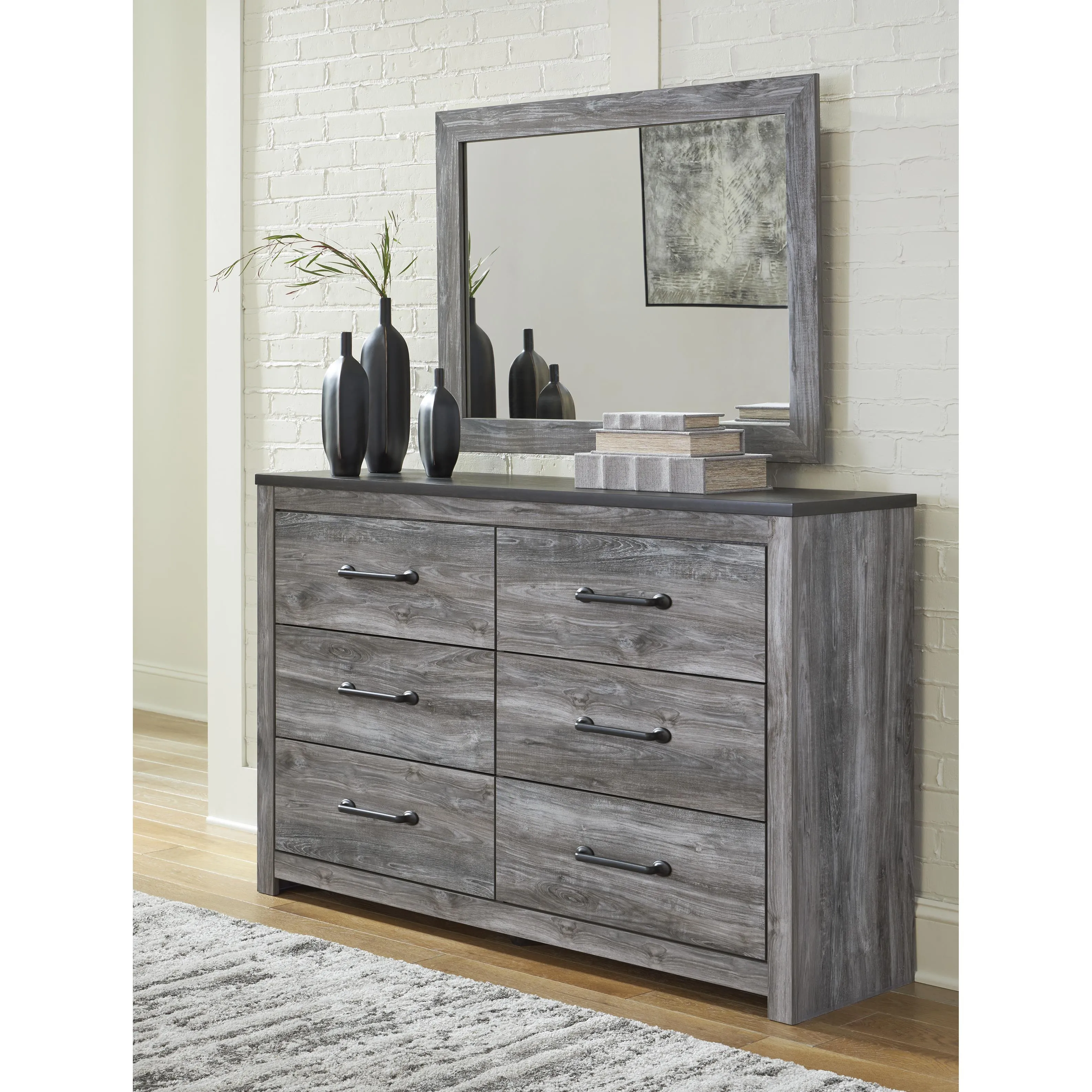 Signature Design by Ashley Bronyan 6-Drawer Dresser with Mirror B1290-31/B1290-36