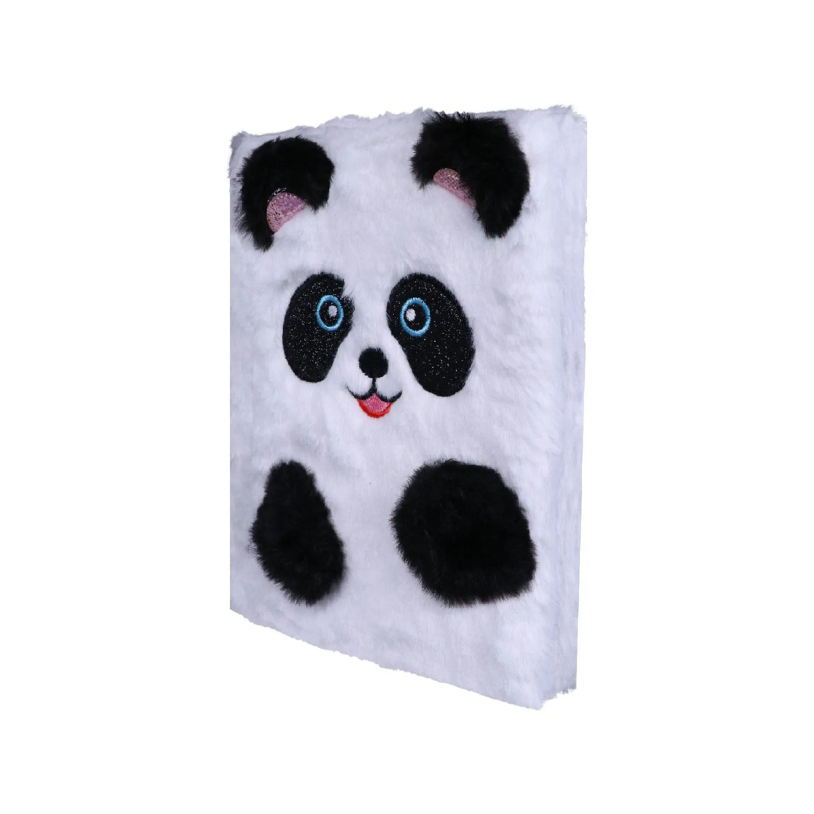 Smily Kiddos Panda Theme Fluffy Notebook Black and White