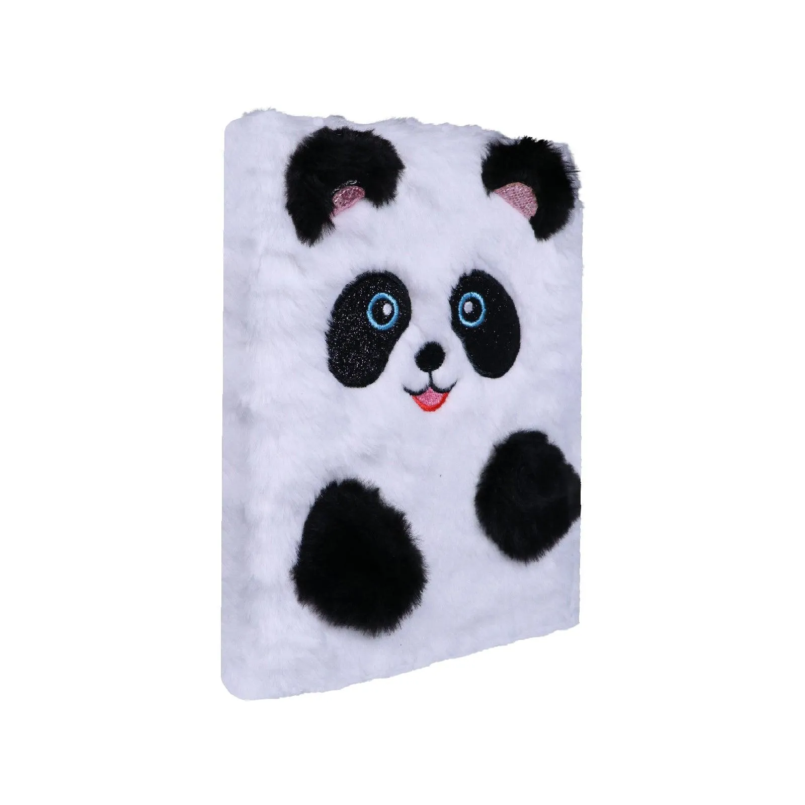 Smily Kiddos Panda Theme Fluffy Notebook Black and White