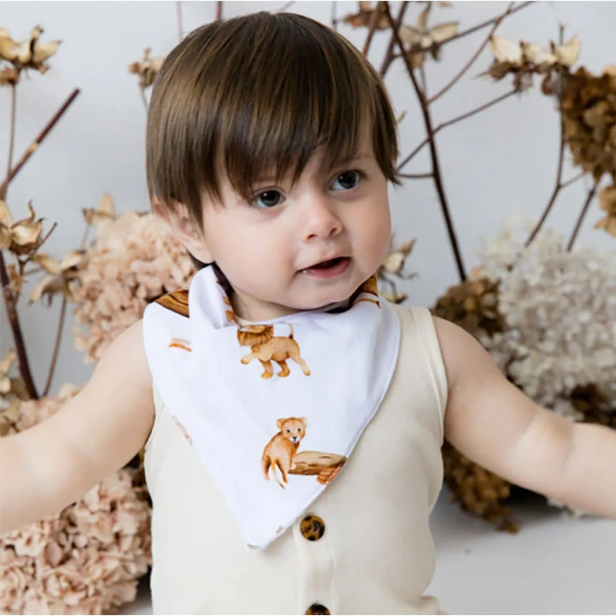 Snuggle Hunny Bandana Dribble Bib - Lion