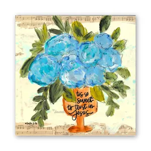 Trust in Jesus Vase Wrapped Canvas