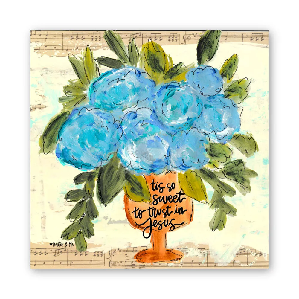 Trust in Jesus Vase Wrapped Canvas