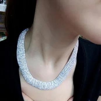 Wedding Jewelry Elegant Classic Earrings and Necklace Jewelry Set for Bride