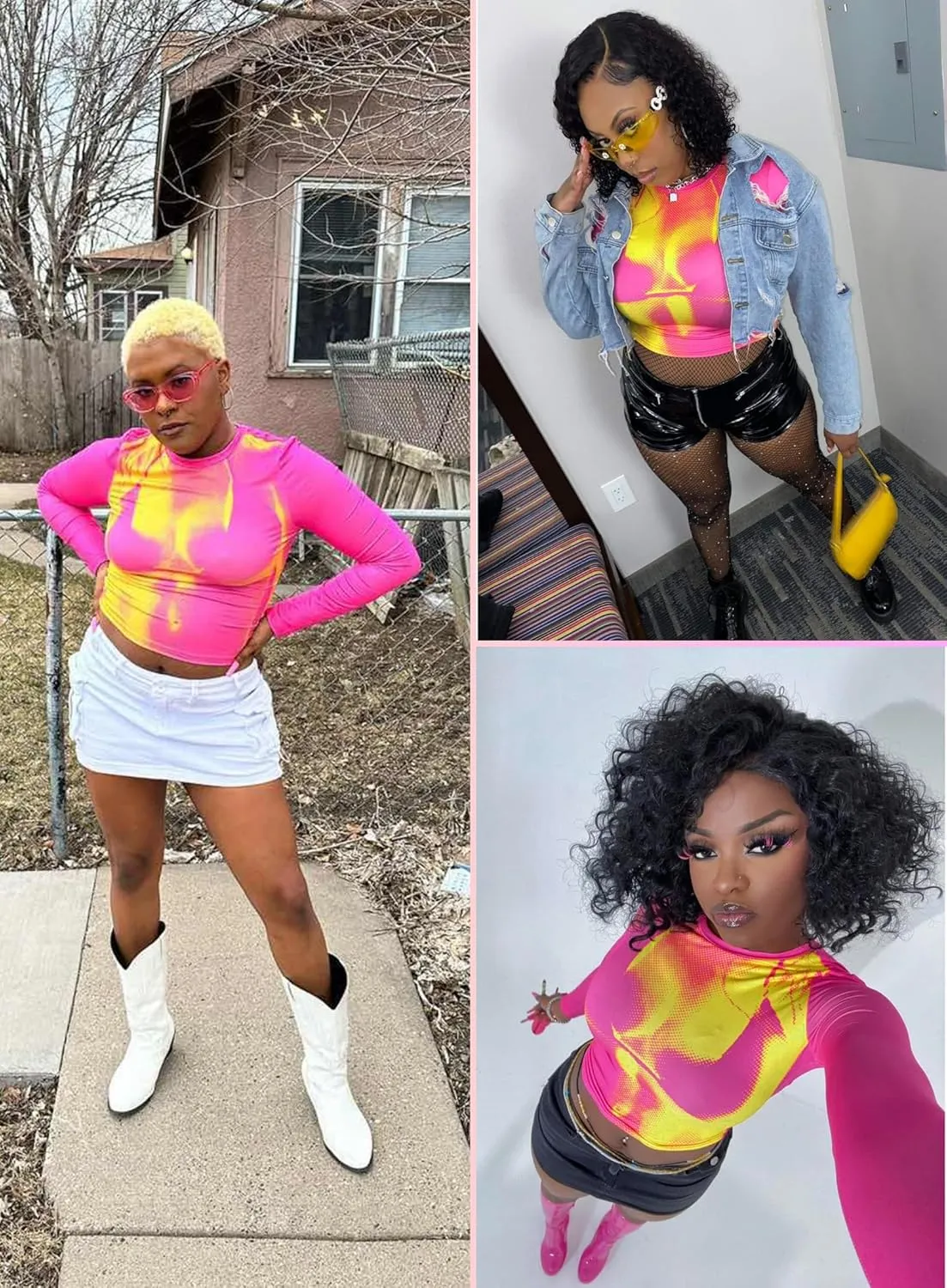 Women's 3D Body Print Crop Tops - Y2k Bikini Boob Graphic Tee Shirt Aesthetic Heat Map Sexy Festival Concert Outfit