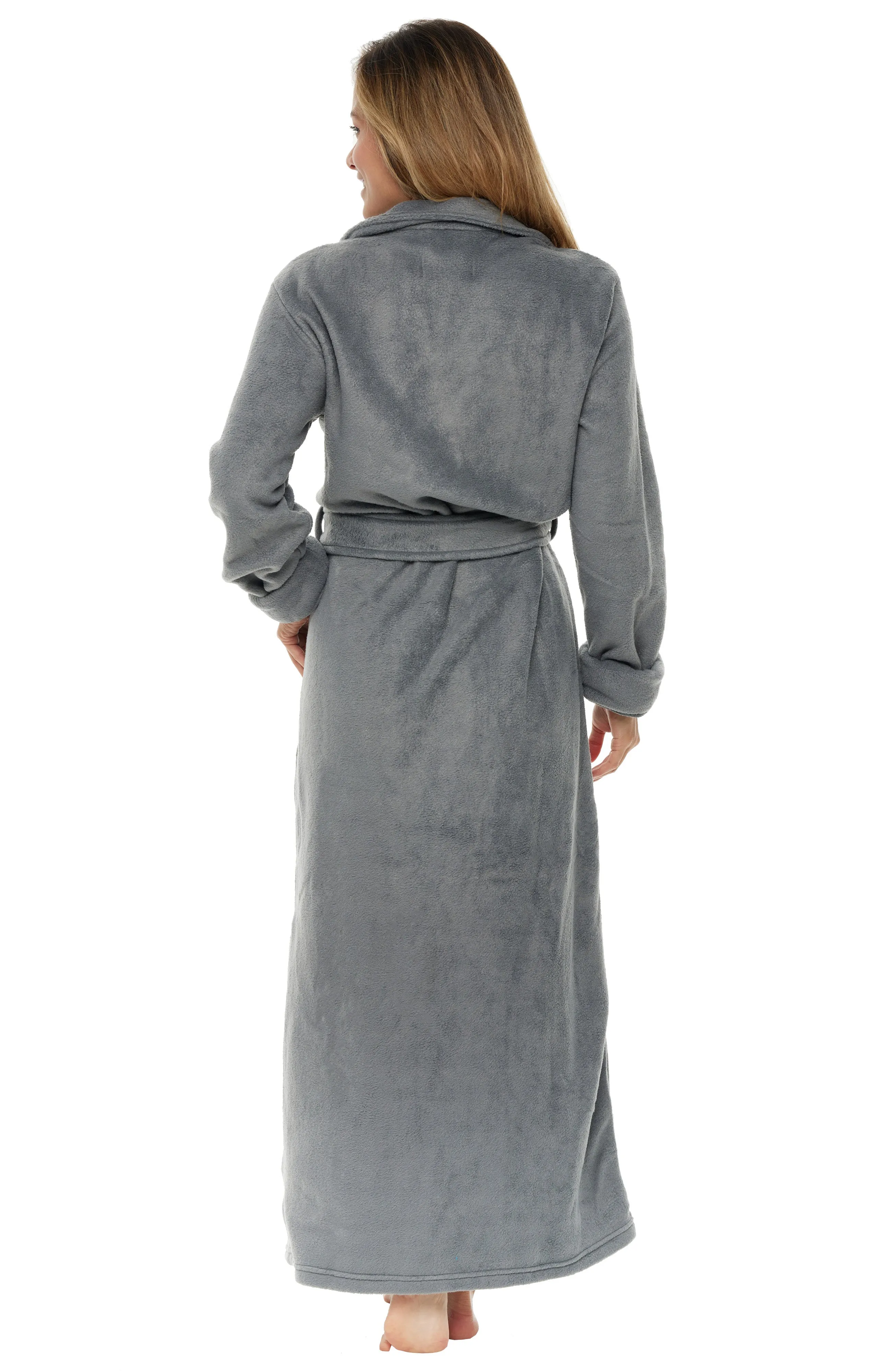 Women's Classic Country Robe, No Pill Fleece Full Length Long Bathrobe