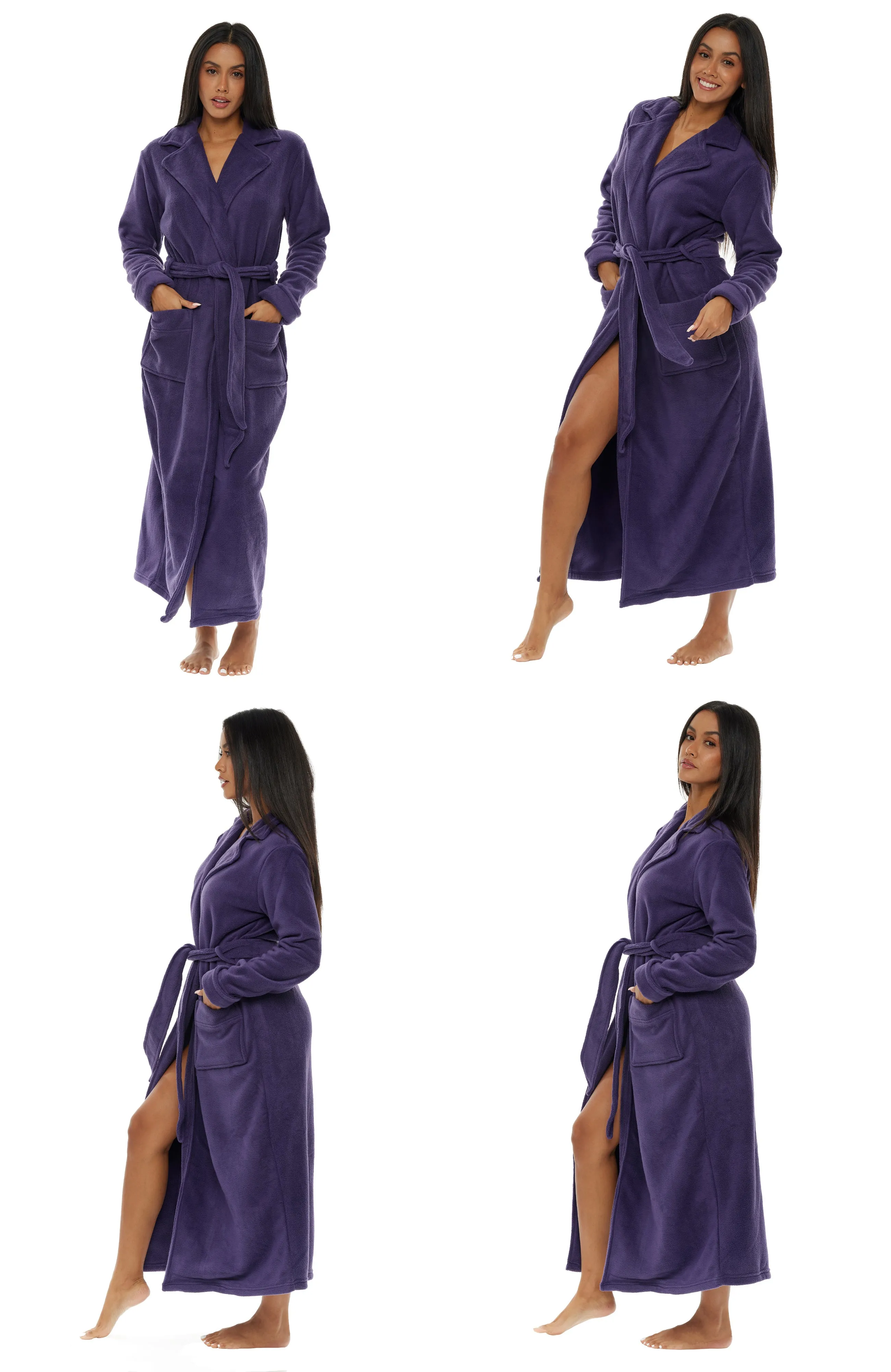 Women's Classic Country Robe, No Pill Fleece Full Length Long Bathrobe