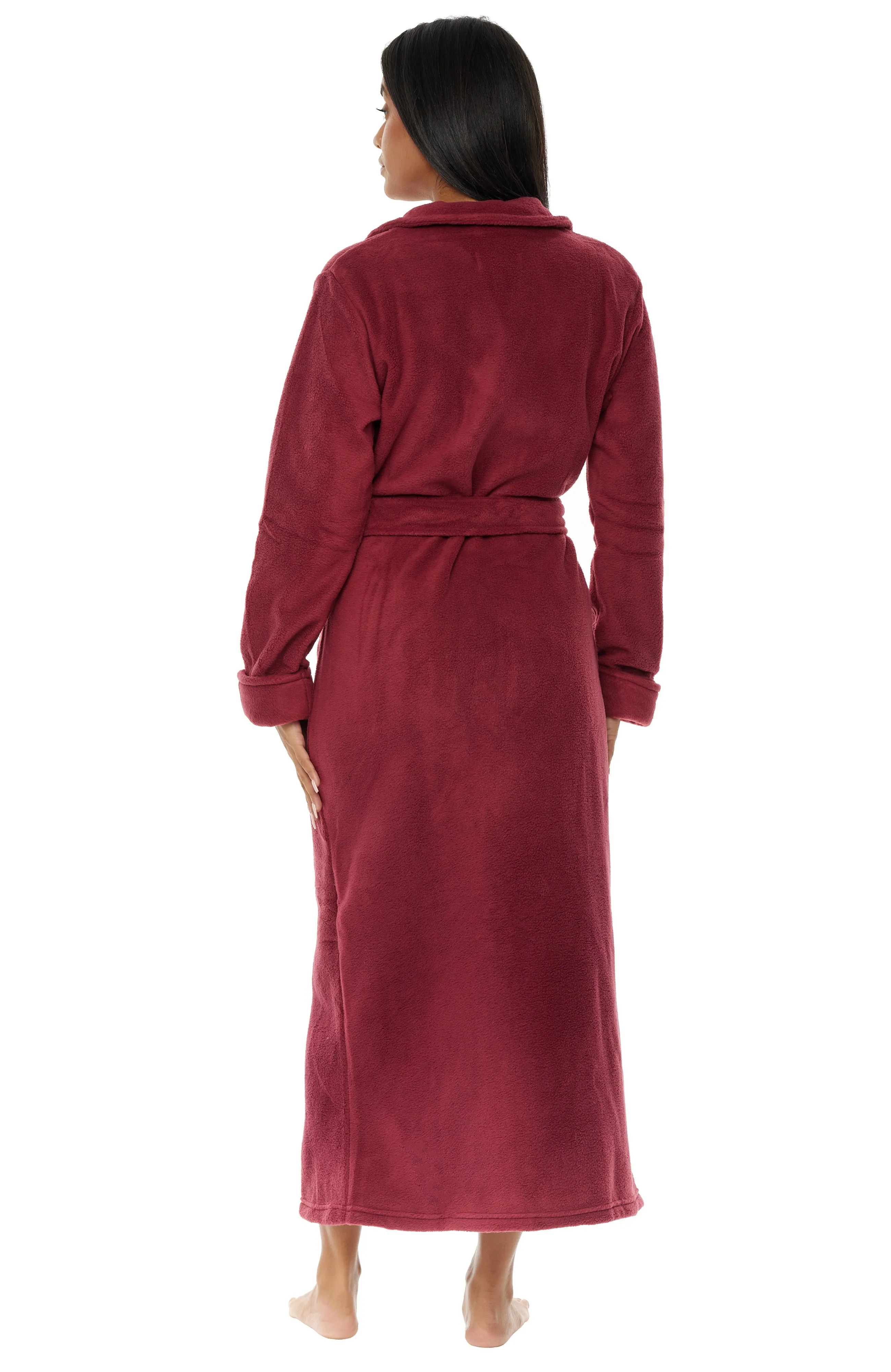 Women's Classic Country Robe, No Pill Fleece Full Length Long Bathrobe