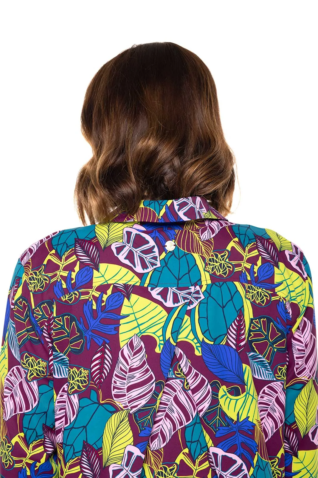 Women's Koesta Cover-Up  |  Rich Plum Electric Jungle
