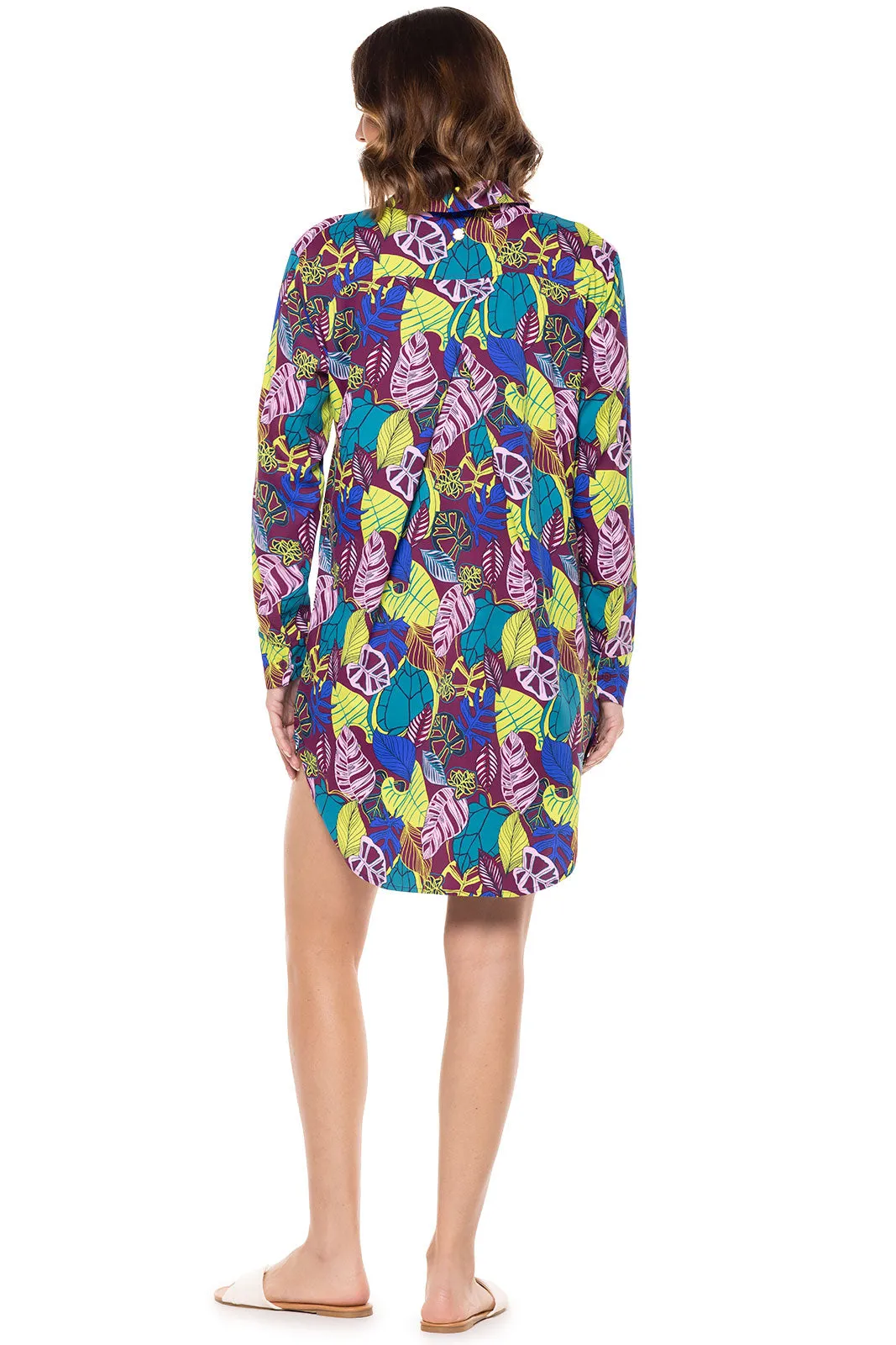 Women's Koesta Cover-Up  |  Rich Plum Electric Jungle