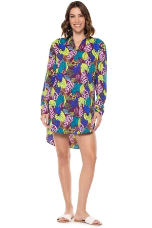 Women's Koesta Cover-Up  |  Rich Plum Electric Jungle